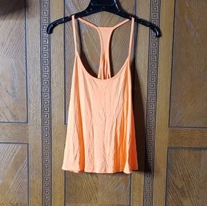 Decree Open Back Orange Tank Top